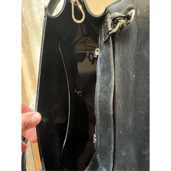 Michael Kors Black Leather Handle Bag With Strap - Picture 9 of 9